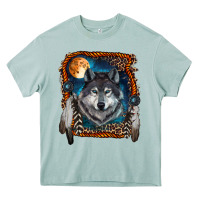 Arona wolf and feathers Heavy Core Tee - RanaPortraitStore