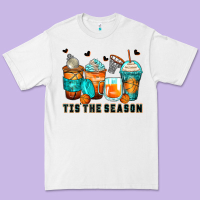 Tis' The Season Basketball Coffee Cups Premium Tee Designed By Zillion Design Studio