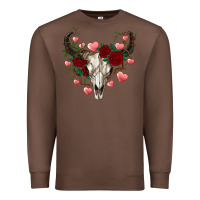 Chestnut valentines bull skull Premium Sweatshirt - RanaPortraitStore