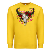 Lemon valentines bull skull Premium Sweatshirt - RanaPortraitStore