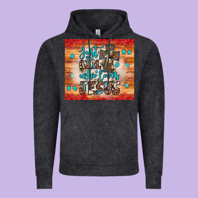 Just A Girl Who Loves Jesus Vintage Hoodie Designed By Jahusdesignshop