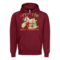 Burgundy new year new chapter Zipper Hoodie - MaliasSmallBusiness