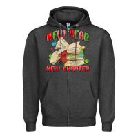 Charcoal Heather new year new chapter Zipper Hoodie - MaliasSmallBusiness