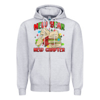 Heather Grey new year new chapter Zipper Hoodie - MaliasSmallBusiness