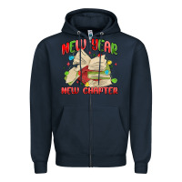 Navy new year new chapter Zipper Hoodie - MaliasSmallBusiness