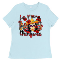 Baby Blue la mama mas chingona Ladies Tee - Zillion Design Studio