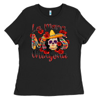 Black la mama mas chingona Ladies Tee - Zillion Design Studio