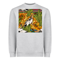 Heather Grey western bull skull seamless pattern Heavyweight Sweatshirt - BundleAndBundleShop