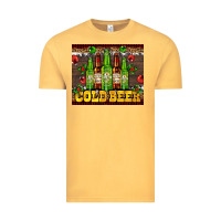 Vintage Mustard cold beer with beer bottles Vintage Tee - AdoDesignShop