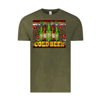 Vintage Olive cold beer with beer bottles Vintage Tee - AdoDesignShop