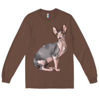 Chestnut Sphynx Cat Long Sleeve Tee - LillyAllenDesigns