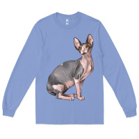 Colony Blue Sphynx Cat Long Sleeve Tee - LillyAllenDesigns