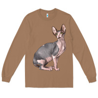 Toasted Coconut Sphynx Cat Long Sleeve Tee - LillyAllenDesigns