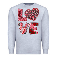 Heather Grey love with pink gemstone Premium Sweatshirt - RanaPortraitStore