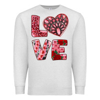 Oatmeal Heather love with pink gemstone Premium Sweatshirt - RanaPortraitStore