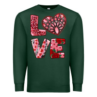 Sports Green love with pink gemstone Premium Sweatshirt - RanaPortraitStore