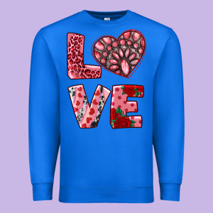 Love With Pink Gemstone Premium Sweatshirt Designed By Ranaportraitstore