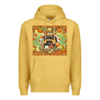 Antique Gold fall school bus Premium Hoodie - texasbilliewilder