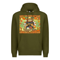 Army Green fall school bus Premium Hoodie - texasbilliewilder