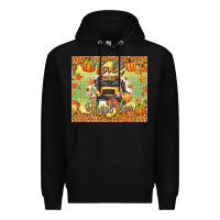 Black fall school bus Premium Hoodie - texasbilliewilder