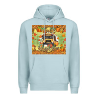 Blue Mist fall school bus Premium Hoodie - texasbilliewilder