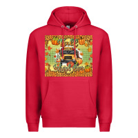 Cardinal fall school bus Premium Hoodie - texasbilliewilder