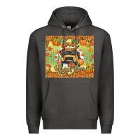 Charcoal Heather fall school bus Premium Hoodie - texasbilliewilder