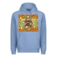 Colony Blue fall school bus Premium Hoodie - texasbilliewilder