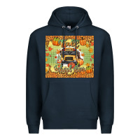 Navy fall school bus Premium Hoodie - texasbilliewilder