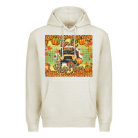 Oatmeal Heather fall school bus Premium Hoodie - texasbilliewilder