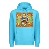 Ocean Blue fall school bus Premium Hoodie - texasbilliewilder