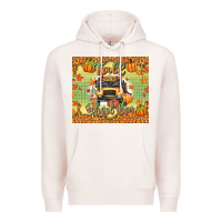 Pale Pink fall school bus Premium Hoodie - texasbilliewilder