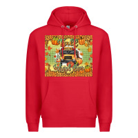 Red fall school bus Premium Hoodie - texasbilliewilder