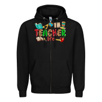 Black teacher life Zipper Hoodie - MaliasSmallBusiness