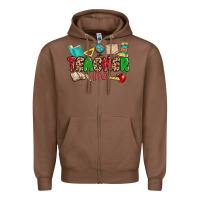 Chestnut teacher life Zipper Hoodie - MaliasSmallBusiness