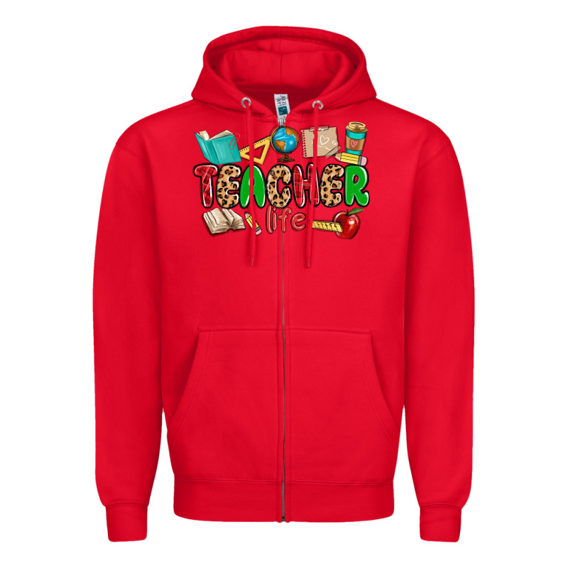 Teacher Life Zipper Hoodie by MaliasSmallBusiness | Teevron