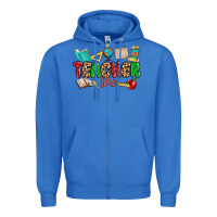 True Royal teacher life Zipper Hoodie - MaliasSmallBusiness