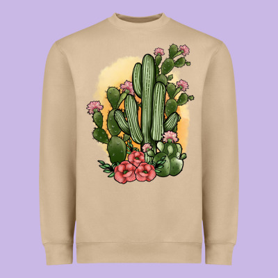 Cactus Heavyweight Sweatshirt Designed By Jahusdesignshop