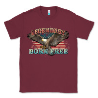 Burgundy legendary born free eagle Classic Tee - NancyCooperArtShop