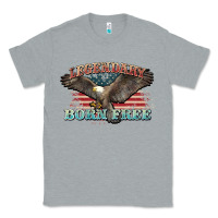 Heather Grey legendary born free eagle Classic Tee - NancyCooperArtShop