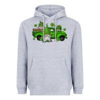 Heather Grey st patrick's gnomes farm truck Heavyweight Hoodie - Jasminsmagicworld