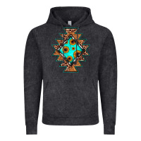 Vintage Black aztec leopard turquoise sunflower Vintage Hoodie - JahusDesignShop