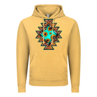 Vintage Mustard aztec leopard turquoise sunflower Vintage Hoodie - JahusDesignShop
