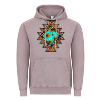Vintage Zinc aztec leopard turquoise sunflower Vintage Hoodie - JahusDesignShop
