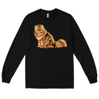 Black Persian Cat Long Sleeve Tee - LillyAllenDesigns