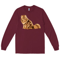 Burgundy Persian Cat Long Sleeve Tee - LillyAllenDesigns