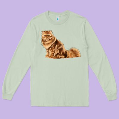 Persian Cat Long Sleeve Tee Designed By Lillyallendesigns