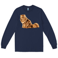 Navy Persian Cat Long Sleeve Tee - LillyAllenDesigns
