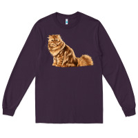 Plum Persian Cat Long Sleeve Tee - LillyAllenDesigns