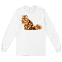White Persian Cat Long Sleeve Tee - LillyAllenDesigns